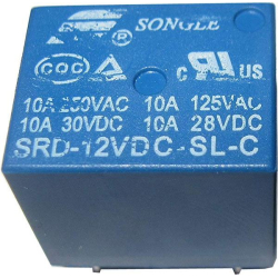 Relé Songle SRD-12VDC-SL-C 12V, přepínací kontakt 250VAC/10A