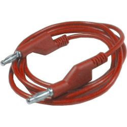 Propojovací kabel 1mm2/ 2m s banánky červený