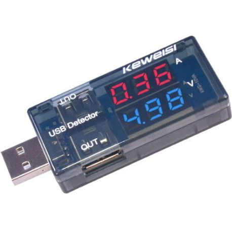 USB  tester - voltmetr a ampérmetr 3-9V/0-3A DC KWS-10VA