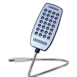 USB lampička modrá bez vypínače - LED 28x