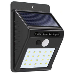 Solární svítidlo LED-20x s PIR čidlem nástěnné /Solární světlo/