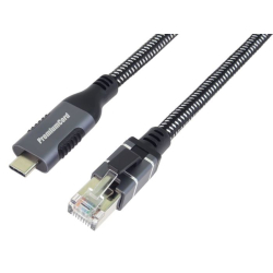 PremiumCord Ethernetový kabel USB-C -&gt; LAN RJ45 10/100/1000 MBIT 3m