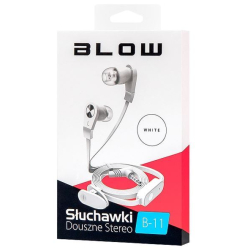 Sluchátka špunty, jack 3,5mm BLOW B-11 WHITE