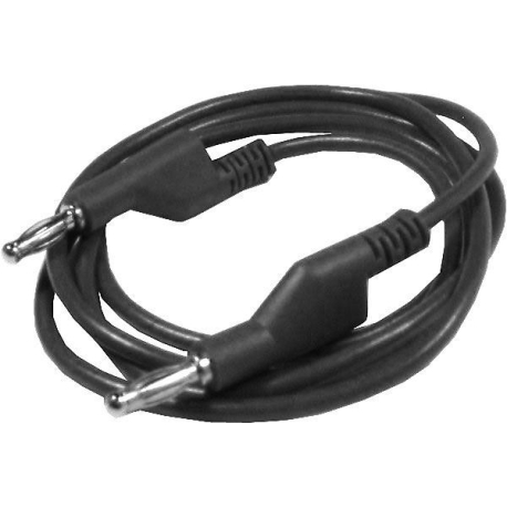 Propojovací kabel 1mm2/ 2m s banánky černý