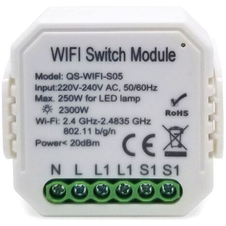 Spínač WiFi TUYA QS-WIFI-S05 se stmívačem