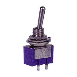 Vypínač páčkový MTS-101, ON-OFF 1pol.250V/3A otvor 6mm