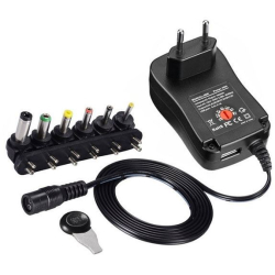 Napáječ, síťový adaptér MANUAL SY8-30W, 3-12V/2,5A +USB 5V/2,1A