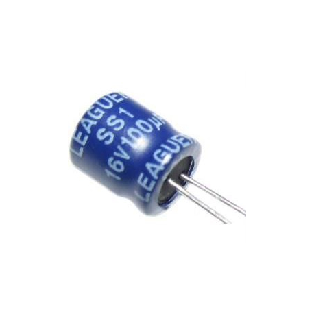 100u/16V 105° 6,3x7x2,5mm, elektrolyt.kondenzátor radiální