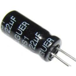 22u/25V 105° 5x11x2mm, elektrolyt.kondenzátor radiální