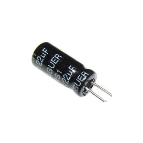 22u/25V 105° 5x11x2mm, elektrolyt.kondenzátor radiální