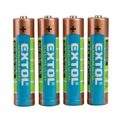 Baterie alkalické ULTRA +, 4ks, 1,5V AAA (LR03) EXTOL ENERGY