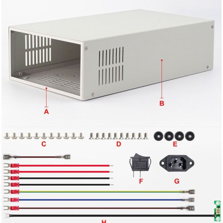 Krabice S800 ke zdrojům Riden RD60xx, bez ventilátoru