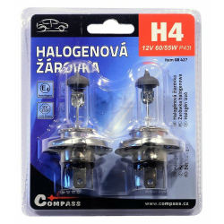 Žárovka 12V H4 60/55W P43t blister 2ks COMPASS