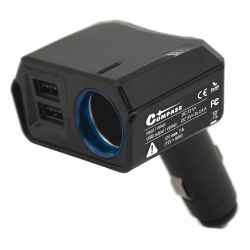 Adaptér pevný 12V + 2x USB 2400mA SELECT COMPASS