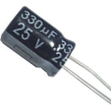 330u/25V 105° 10x14x5mm, elektrolyt.kondenzátor radiální