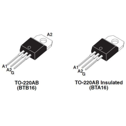 Triak BTA16-600B 600V/16A, Igt 35mA TO220