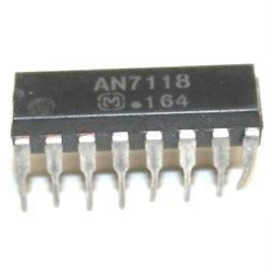 AN7118 - nf zesilovač 2x0,13W, DIP16