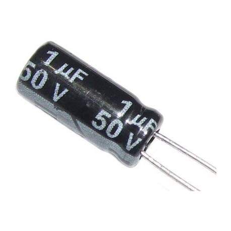 1u/50V 105°C 4x7x2mm, elektrolyt.kondenzátor radiální