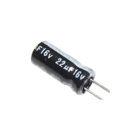 22u/16V 105° 5x11x2mm, elektrolyt.kondenzátor radiální