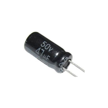 47u/50V 105° 6x11x2,5mm, elektrolyt.kondenzátor radiální