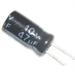 47u/10V 105° 4x7x2mm, elektrolyt.kondenzátor radiální