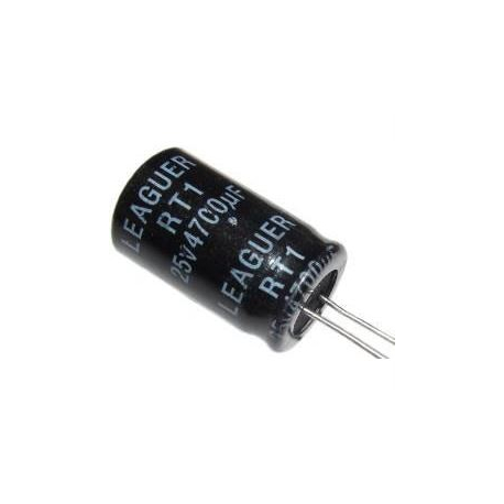 4700u/25V 105° 16x27x7,5mm, elektrolyt.kondenzátor radiální