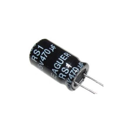 470u/35V 105° 10x17x5mm, elektrolyt.kondenzátor radiální