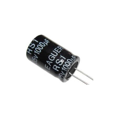 1000u/35V 105° 13x21x7,5mm, elektrolyt.kondenzátor radiální