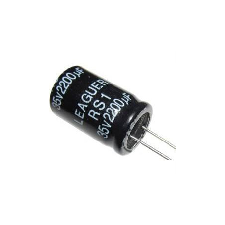 2200u/35V 105° 16x25x7,5mm, elektrolyt.kondenzátor radiální