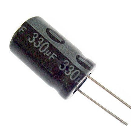 330u/50V 105° 10x16x5mm, elektrolyt.kondenzátor radiální