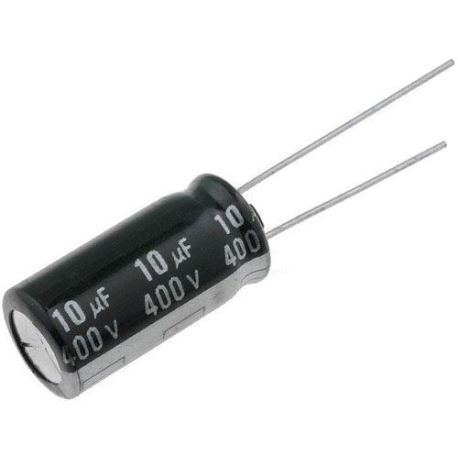 10u/400V 105° 10x17x5mm, elektrolyt.kondenzátor radiální