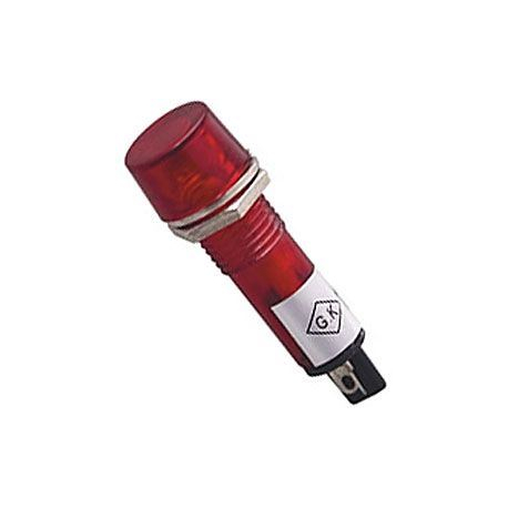 Kontrolka 12V LED, červená do otvoru 10mm