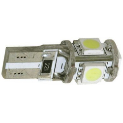 Žárovka LED T10 12V/1,5W ,bílá, CANBUS, 5xSMD5050