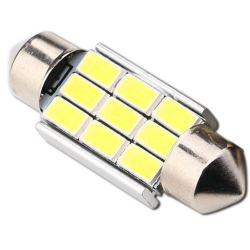 Žárovka LED SV8,5-8 sufit, 12V/3W, 9xLED5730, bílá, CANBUS, délka 36mm