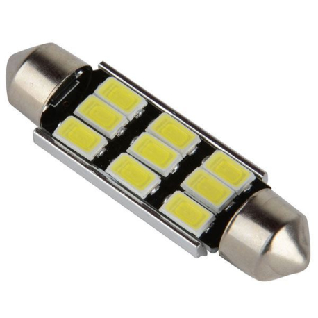 Žárovka LED SV8,5-8 sufit, 12V/3W, 9xLED5730, bílá, CANBUS, délka 39mm