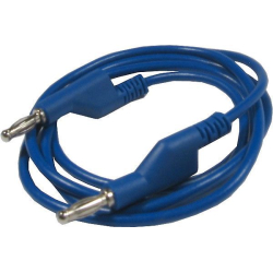 Propojovací kabel 1mm2/ 1m s banánky modrý