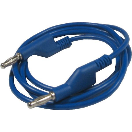 Propojovací kabel 1mm2/ 1m s banánky modrý