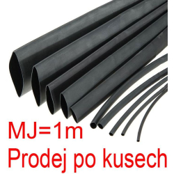 Smršťovací bužírka 2,0/1,0mm černá, balení 1m