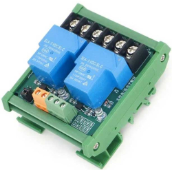 Modul relé 2x High Low spoušť. napáj. 5V, kontakt 230V/30A, na DIN