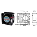 Ventilátor 40x40x20mm 24V/0,1A 7500 ot/min.