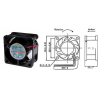 Ventilátor 40x40x20mm 24V/0,1A 7500 ot/min.