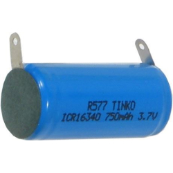 Nabíjecí článek Li-Ion ICR16340 3,7V/750mAh TINKO, páskové vývody