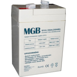 Pb akumulátor MGB VRLA AGM 6V/4,5Ah