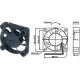 Ventilátor 40x40x10mm 12V/82mA 7300 ot/min SUNON