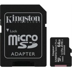 Paměťová karta KINGSTON micro SDHC 64GB Class 10 + adaptér