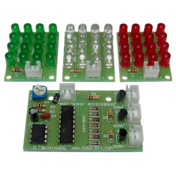 Stroboskop 12V s trojicí desek, celkem 48LED, STAVEBNICE