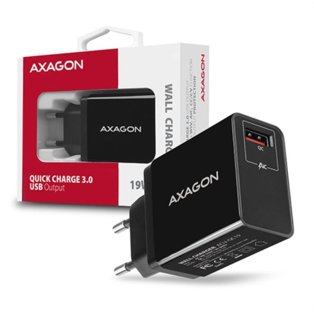 Napáječ AXAGON ACU-QC19 USB QC3.0 quick charger, černá