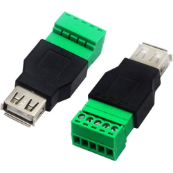 USB zdířka A se svorkovnicí