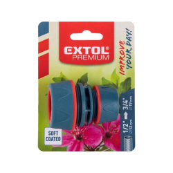 Spojka na hadici, 1/2” - 3/4”, EXTOL PREMIUM, 8876413