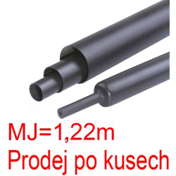 Smršťovací bužírka s lepidlem 12,7/4,2mm černá, balení 1,22m